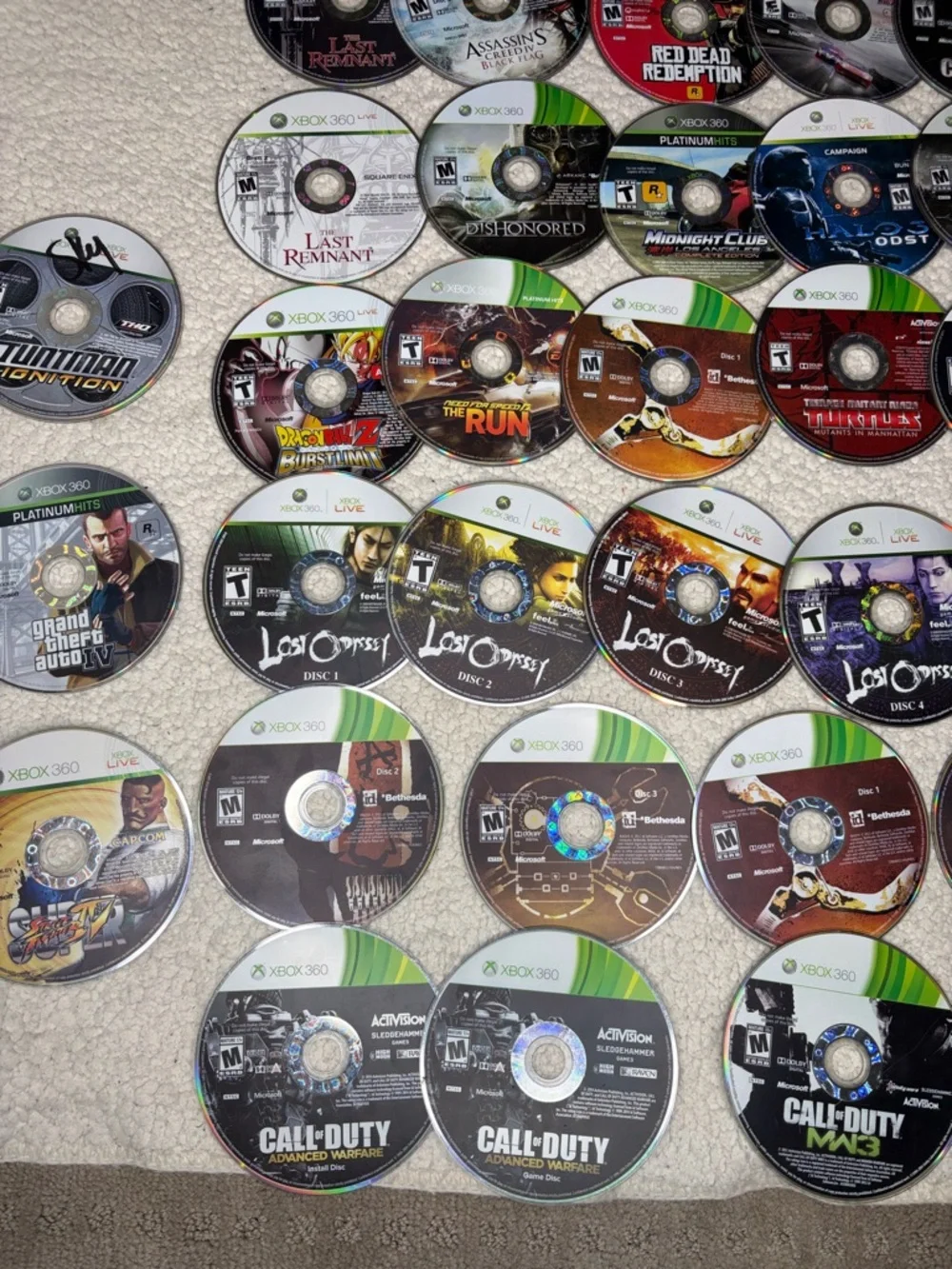 Set of 62 XBox 360 Video Games